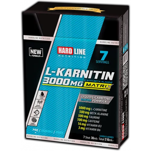 Hardline L-Karnitin Matrix 3000 Mg 7 Adet (30 Ml) Limon