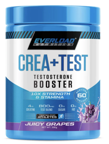Everload Nutrition CREA+TEST Creatine Zinc Daa D3 Test Booster 300g