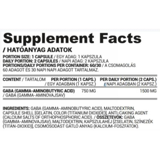 Nutriversum GABA 750 Mg 60 Capsules -MACARİSTAN MENŞEİ - Galeri