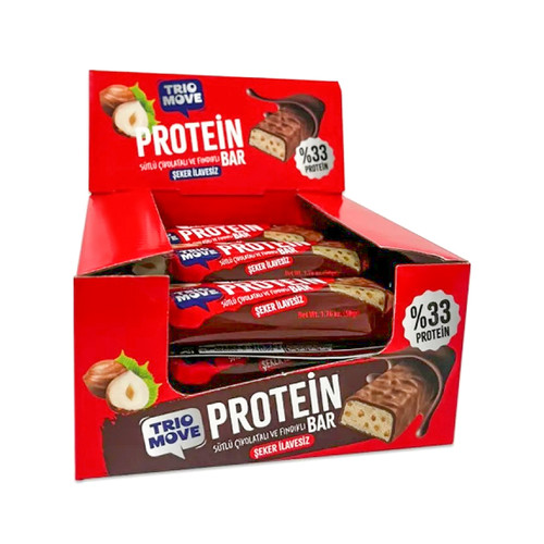 Trio Move Protein Bar 9 Adet X 50 Gr Sütlü Çikolatalı &amp; Fındıklı