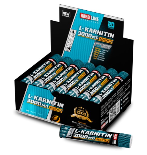 Hardline L Karnitin Matrix 3000 Mg Seftali 20 Adet 30 Ml