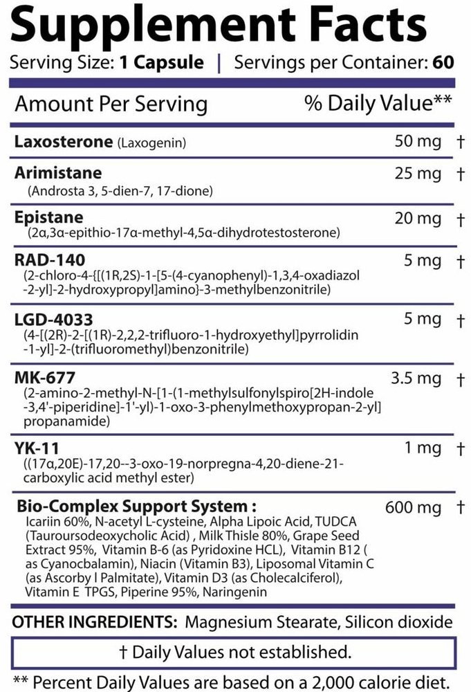Core Labs X LX-GH Ultra Rad140 Ligandrol Mk677 Yk11 60 caps - Galeri