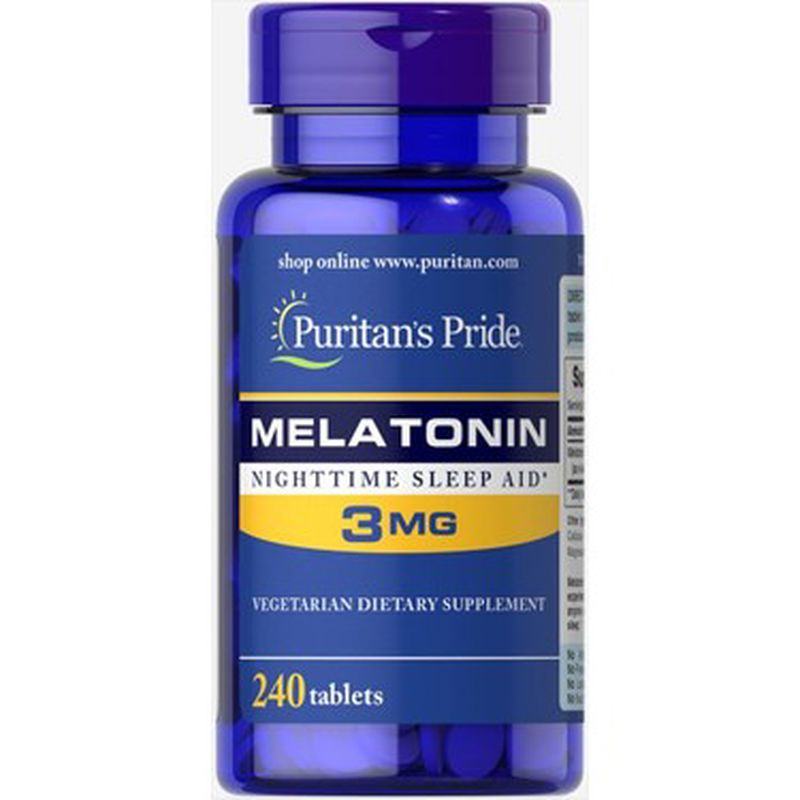 Puritan's Pride Night Sleep Melatonın 3 mg 240 Tablet