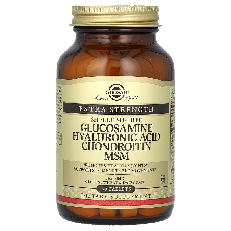 Solgar Glucosamine Hyaluronic Acid Chondroitin OptiMSM Bone Joint & Cartilage 60 Tablet