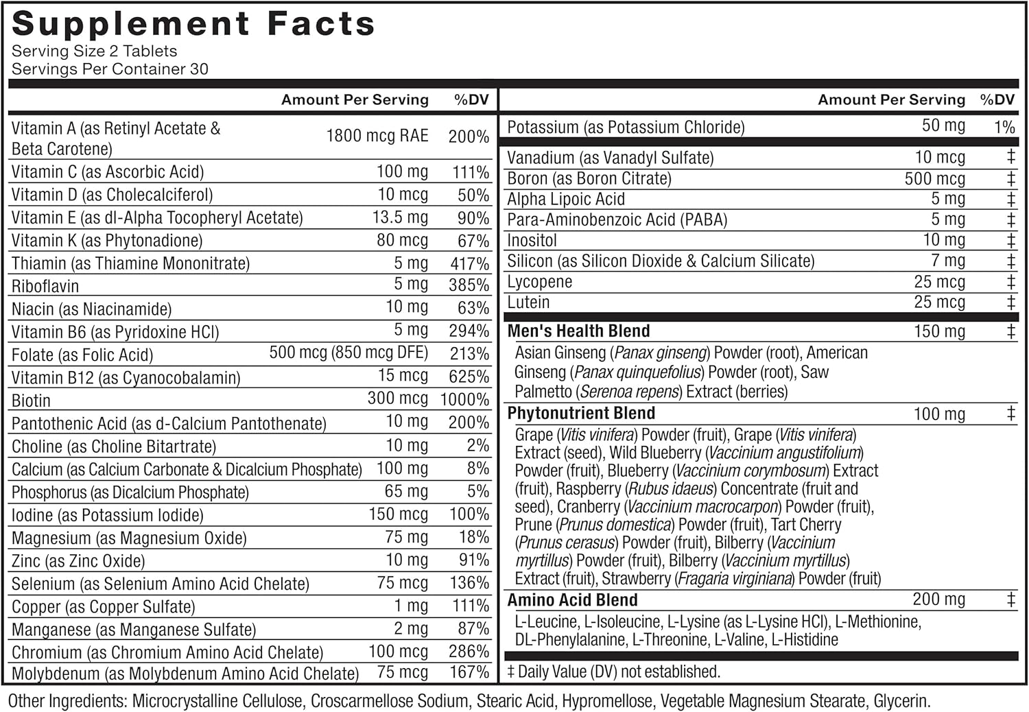 Force Factor Men’s Multivitamin  for Men Plus Amino Acids 27 Vitamins and Minerals Support Energy, and Immunity, 60 Tablet - Galeri
