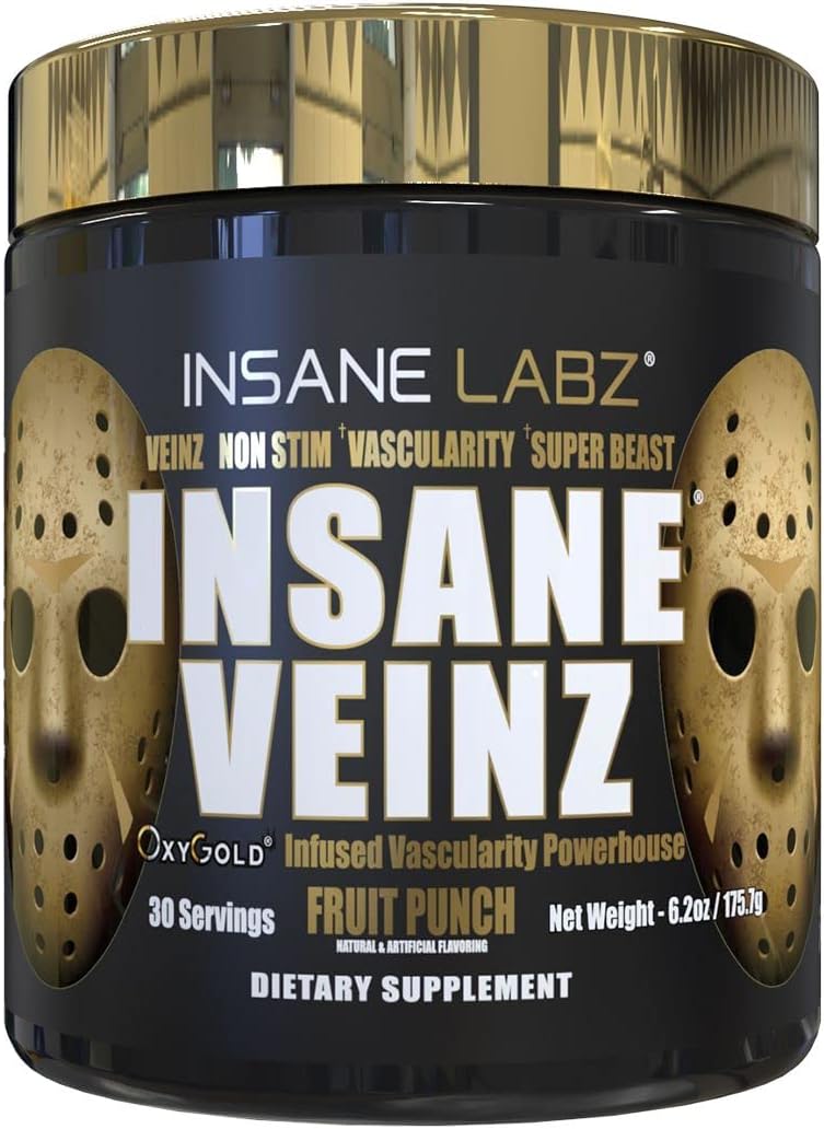 Insane Labz Insane Veinz Gold Nitric Oxide Preworkout Hydromax Nitrosigine Glycerol 30 Servis