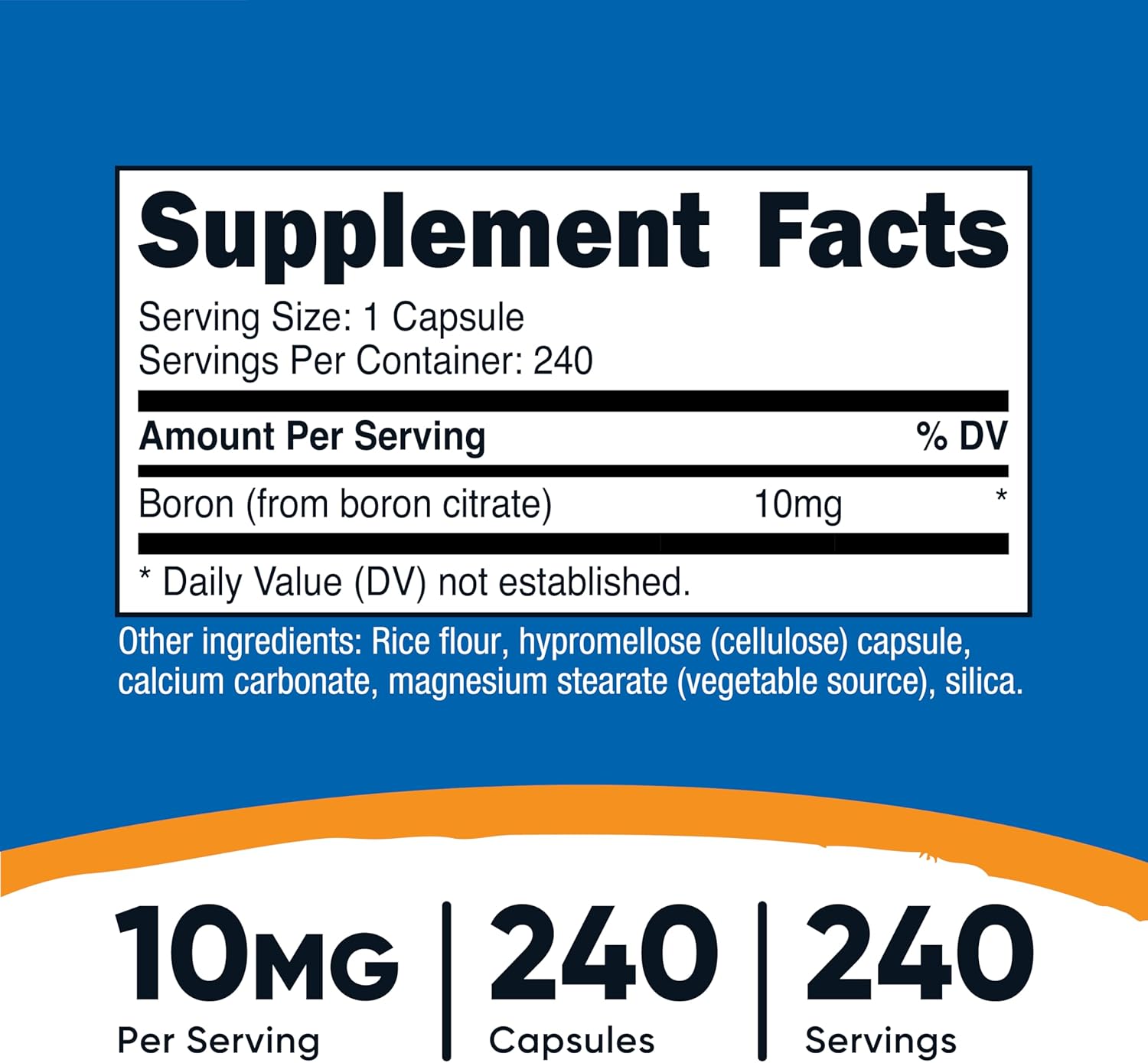 Nutricost Boron Citrate Bone strength 10mg 240 Vegetarian Capsules, Gluten Free and Non-GMO - Galeri