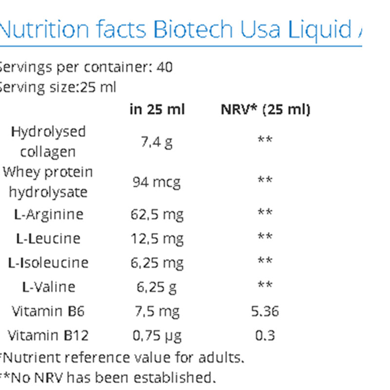BiotechUSA Liquid Amino 1000 Ml - Galeri