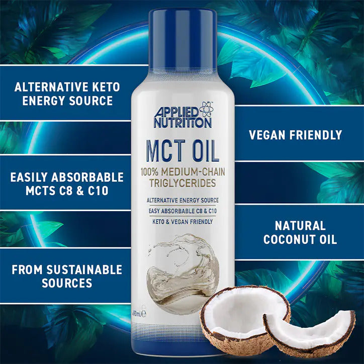 Applied Nutrition MCT Oil Keto C8-C10 490ml From Coconut Oil Keto & Low Carb Diet (35 Servings) - Galeri