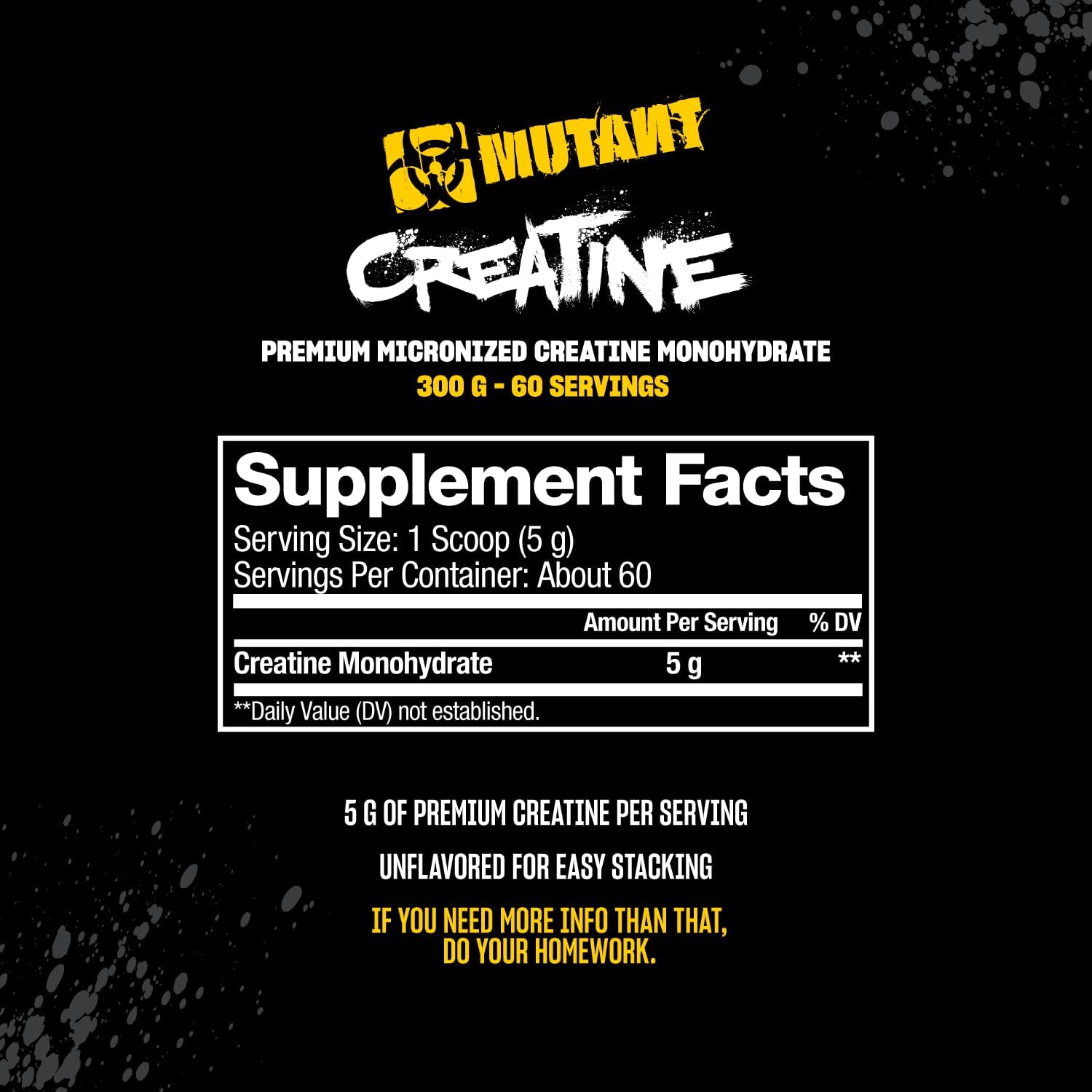 Mutant Micronize Creatine Monohydrate 300g - 60 SERVİS - Galeri