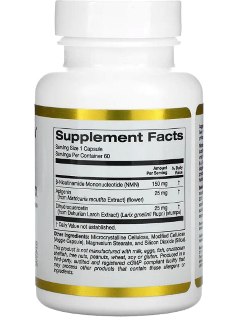 California Gold Nmn Nad Öncüsü Nicotinamide Mononucleotide+Apigenin Flavonoid 175 Mg 60 Veggie Caps - Galeri