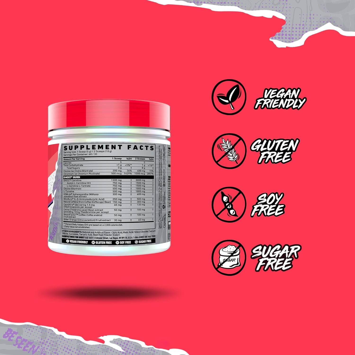 GHOST BURNER 60 SERVİS (Acetyl l carnitine+Tyrosine) - Galeri