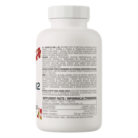 OstroVit Vitamin D3 4000 IU  K2 100 tablet - Galeri