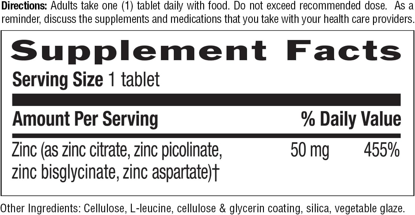 Country Life Target-Mins Zinc citrate , picolinate , bisglycinate 50 mg 90 Tablet Immune Health - Galeri