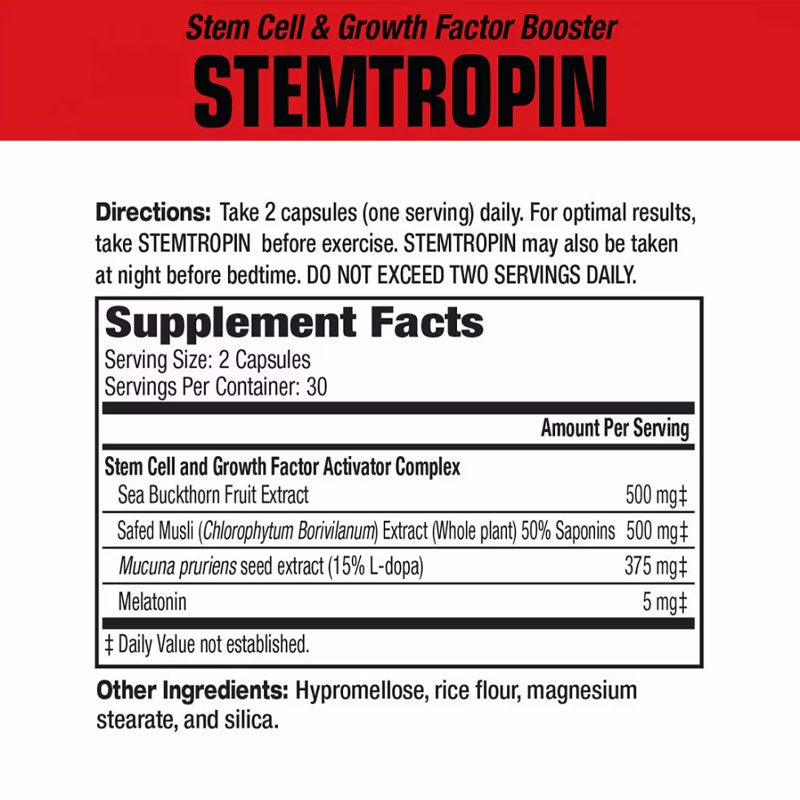 MuscleMeds Stemtropin Gh Booster Recovery Dopa mucuna 60 Capsul - Galeri