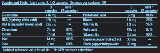 Biotech Usa Mega Fat Burner Cla + L-Carnitin  / 90 Caps - Galeri