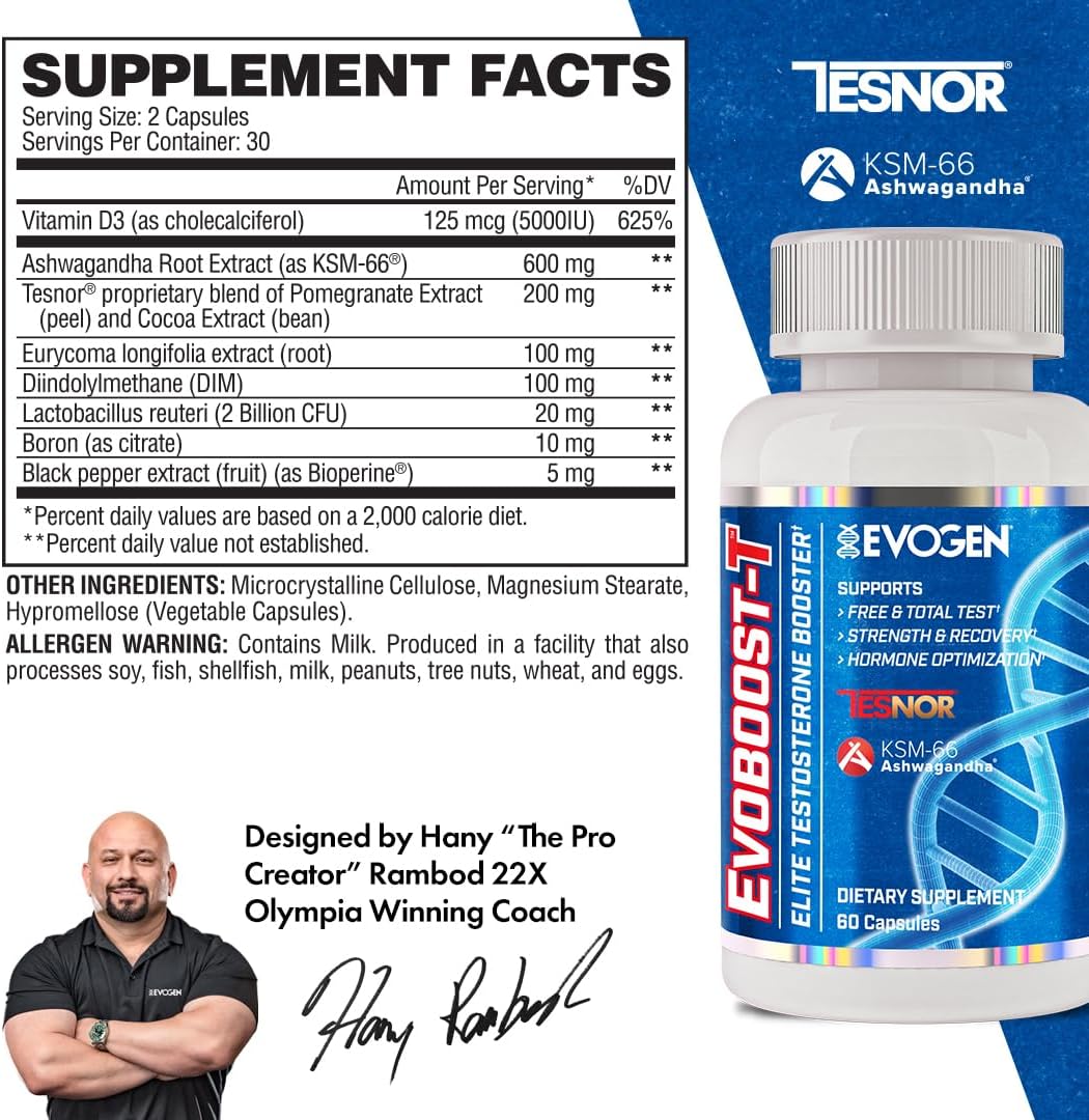 Evogen Evoboost-T Elite Testosterone Booster for Men 60 Caps - Galeri