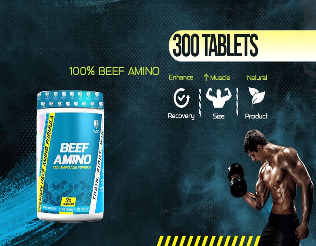 Muscle Rulz 100% Beef Amino 300 tablet - 100 servis - Galeri
