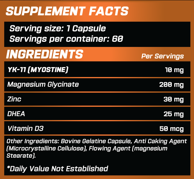 Grimlabs Hellsing YK11 myostatin 10 MG 60 Servings - Galeri
