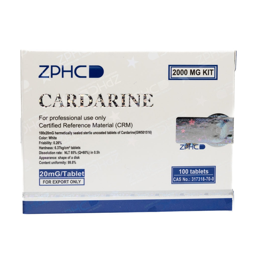 ZPHC CARDARINE -GW 501516 CAPS -20 MG / pill -100 Tablet - Galeri