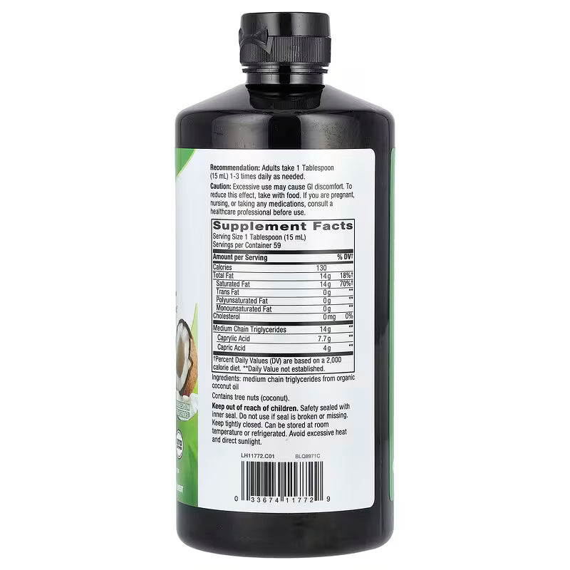 Nature's Way Organic MCT Oil & Caprylic Acid Weight Management 887 ml - Galeri