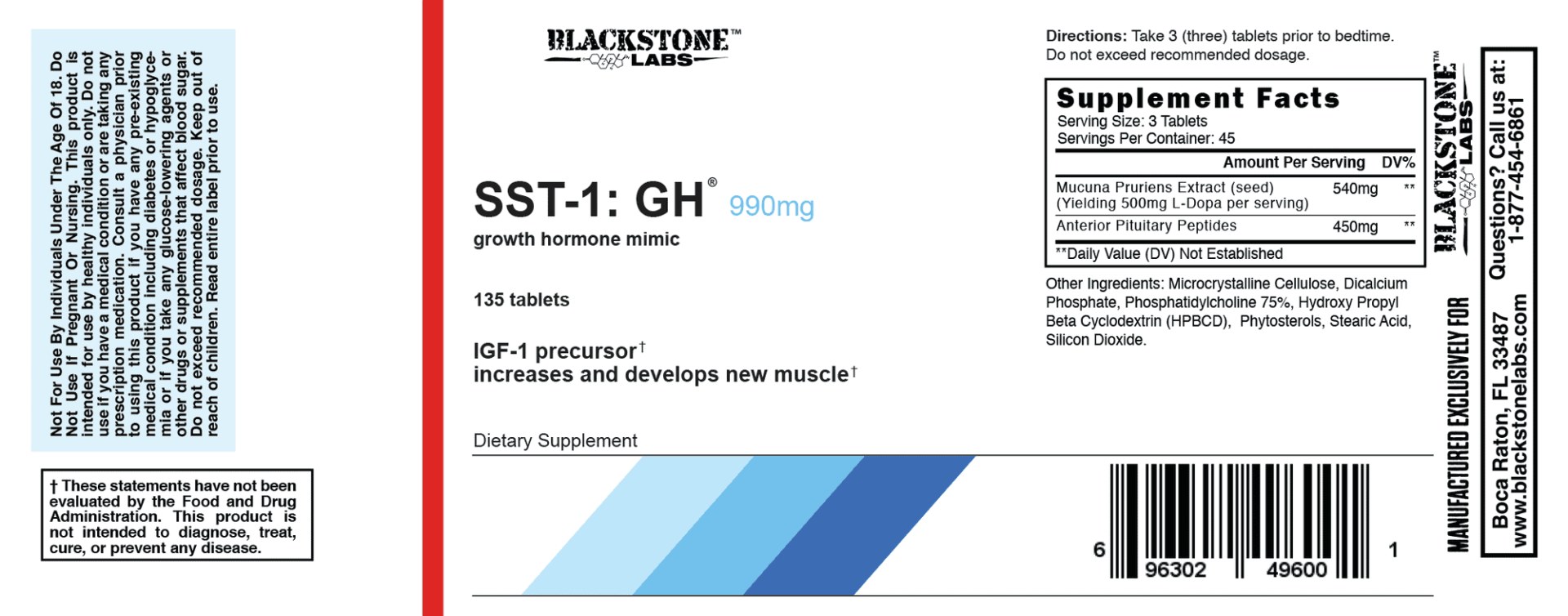 BlackStone Labs SST-1: GH IGF Dopa Mucuna Pruriens 135 Tablet - Galeri