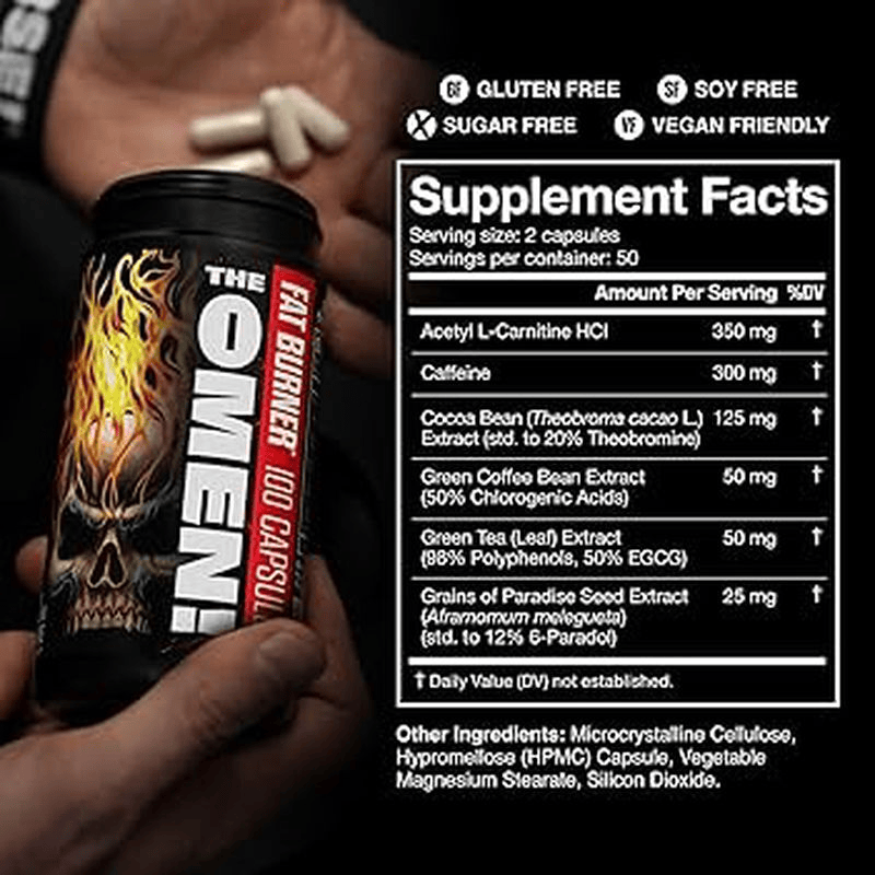 Jnx The curse The Omen Fat Burner Acety L-carnitine + Green Tea 100 CAPS - Galeri