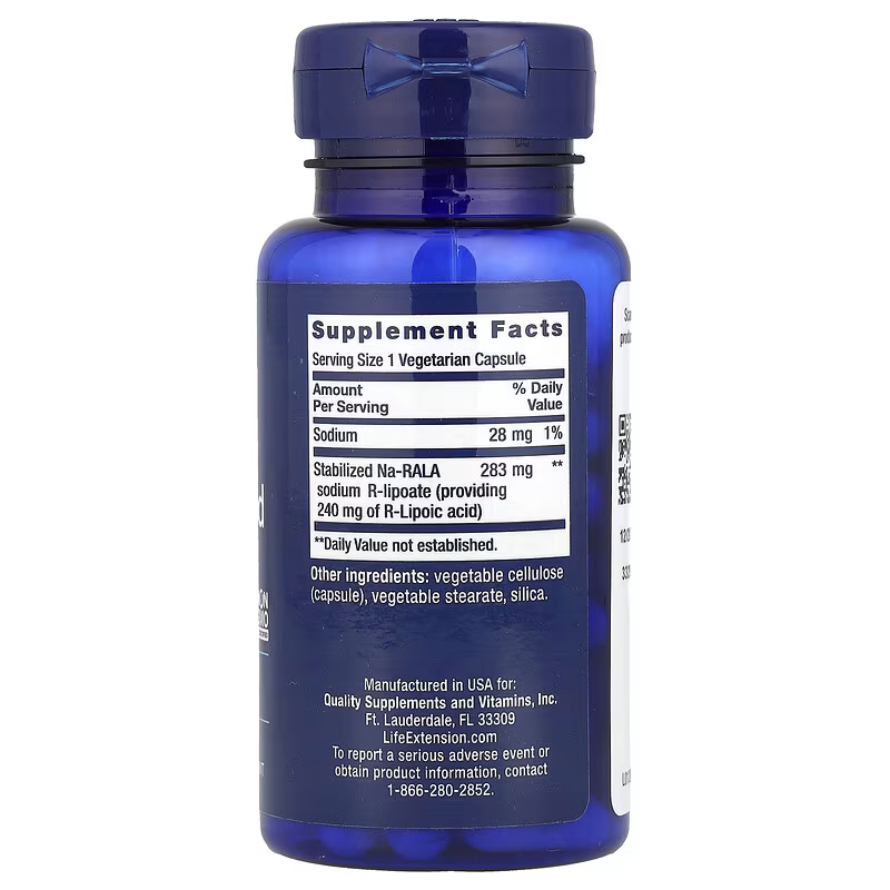 Life Extension Super R-Lipoic Alpha lipoic Acid Antioxidants 60 Caps - Galeri