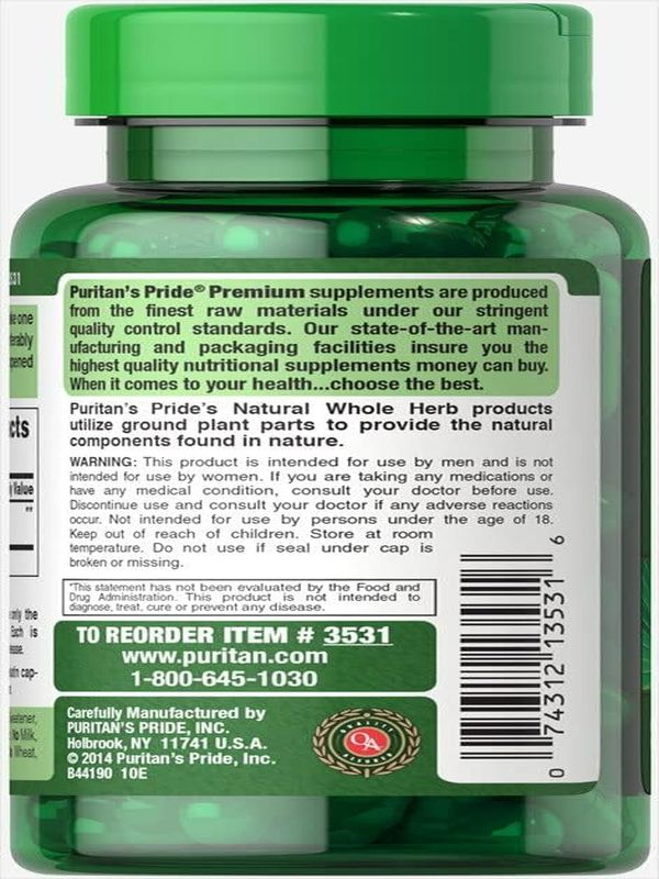 Puritan's Pride Saw Palmetto 450 Mg 100 Caps - Galeri