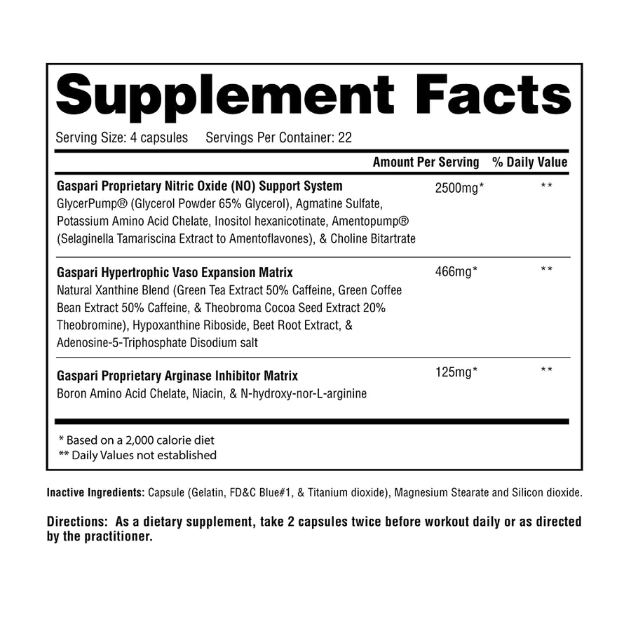 Gaspari Plasma Jet Nitric Oxide Pump – 90caps - Galeri