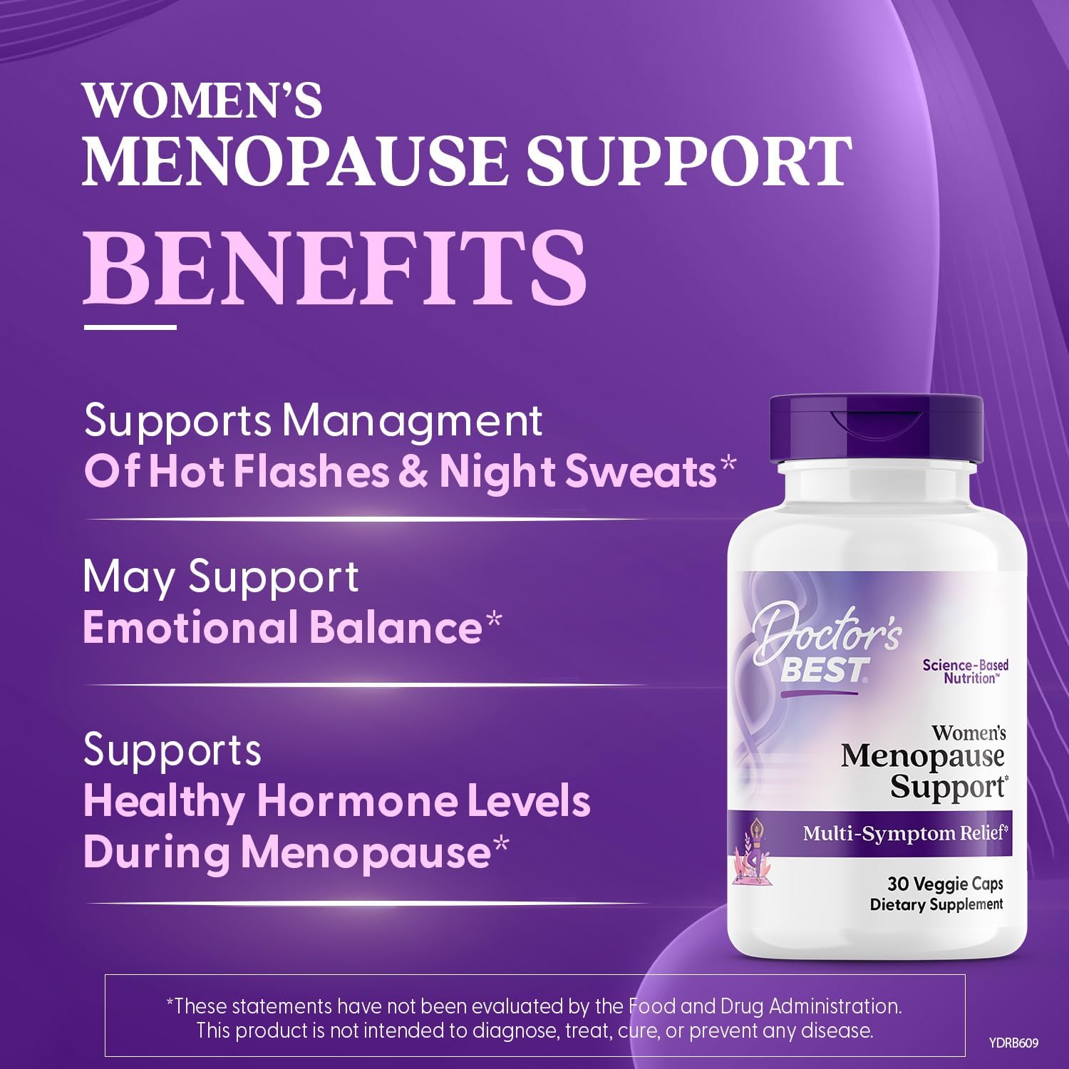 Doctor's Best Women's Menopause Support Multi-Symptom Relief 30 Veggie Caps - Galeri