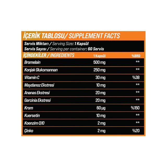 GRIMSUPPS Bromelian Advanced+ Zinc + Koenzim Q10 60 CAPSULES - Galeri