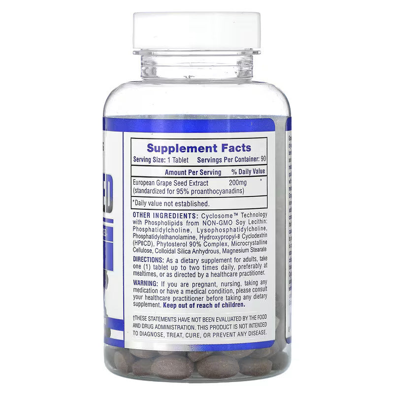 HiTech Pharmaceuticals, Grape Seed, (Üzüm çekirdeği ekstrat) 200 mg, 90 Tablet - Galeri
