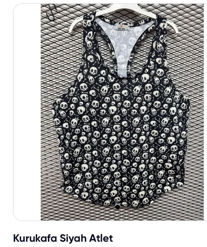 Kuru Kafa Baskılı Siyah Beast Mode Atlet