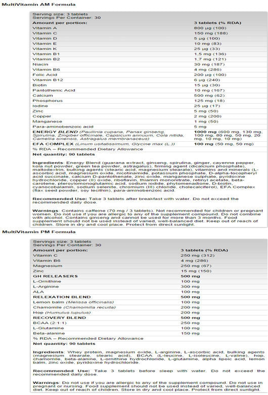 FA MultiVitamin AM PM Formula 180 tabs - Galeri