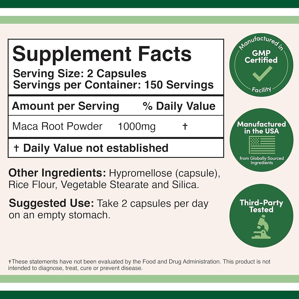 DOUBLE WOOD Maca MATCHA Root 1000 Mg 300 Caps - 150 SERVİS - Galeri