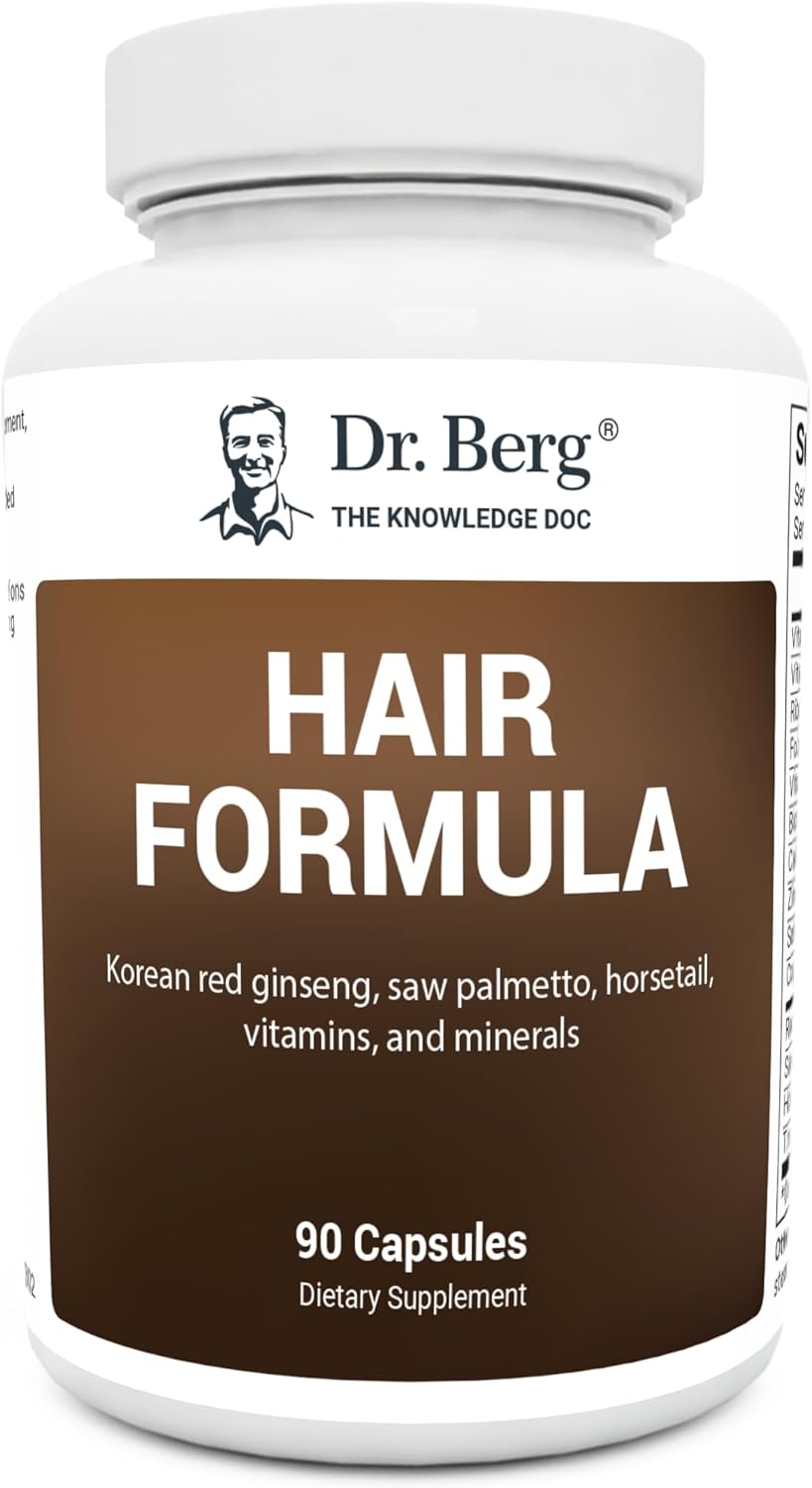 Dr. Berg All-in-One Vitamins for Hair Skin & Nails with Biotin Saw Palmetto DHT Blocker 90 Caps