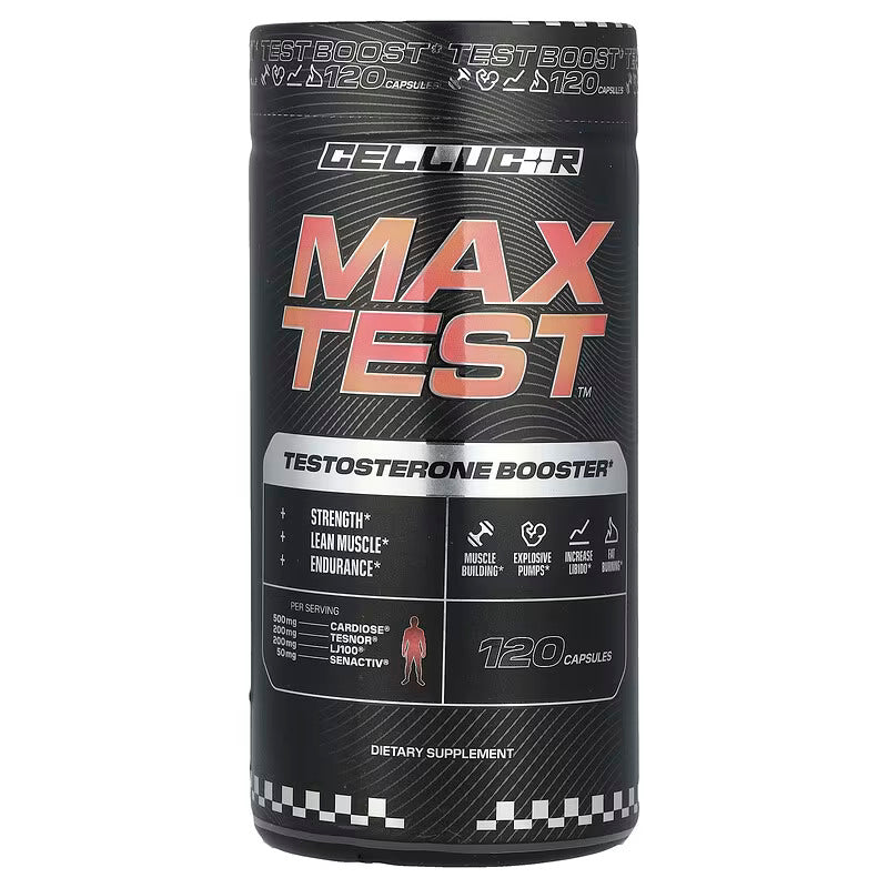 C4 Cellucor Max Test Testosterone Booster Arginine Nitrate Rhodiola Long jack tongkat ali Dım 120 Caps