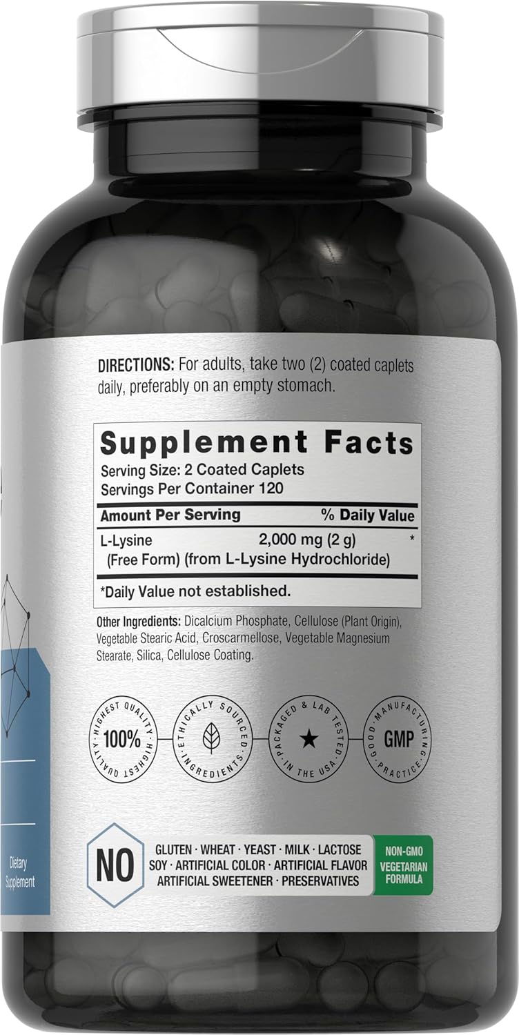 Horbäach L-Lysine 2000mg 240 Caplets Vegetarian - Galeri