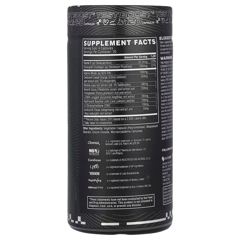 C4 Cellucor Max Test Testosterone Booster Arginine Nitrate Rhodiola Long jack tongkat ali Dım 120 Caps - Galeri