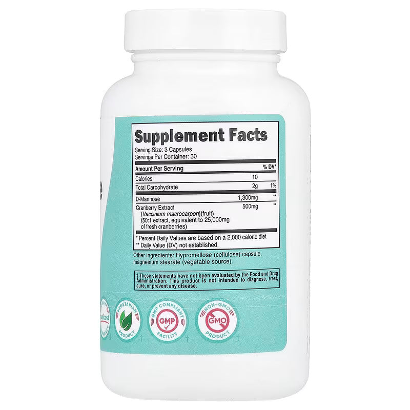 Nutricost Women D-Mannose with Cranberry Extract 90 Capsules - Galeri