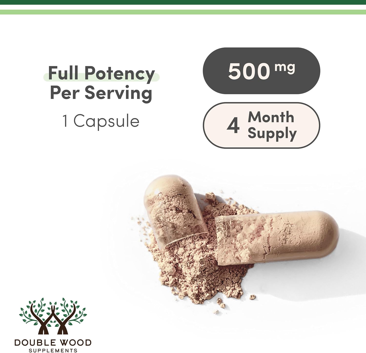 Double Wood Turkesterone  for Men's Health Support 500mg, 120 Caps - Galeri