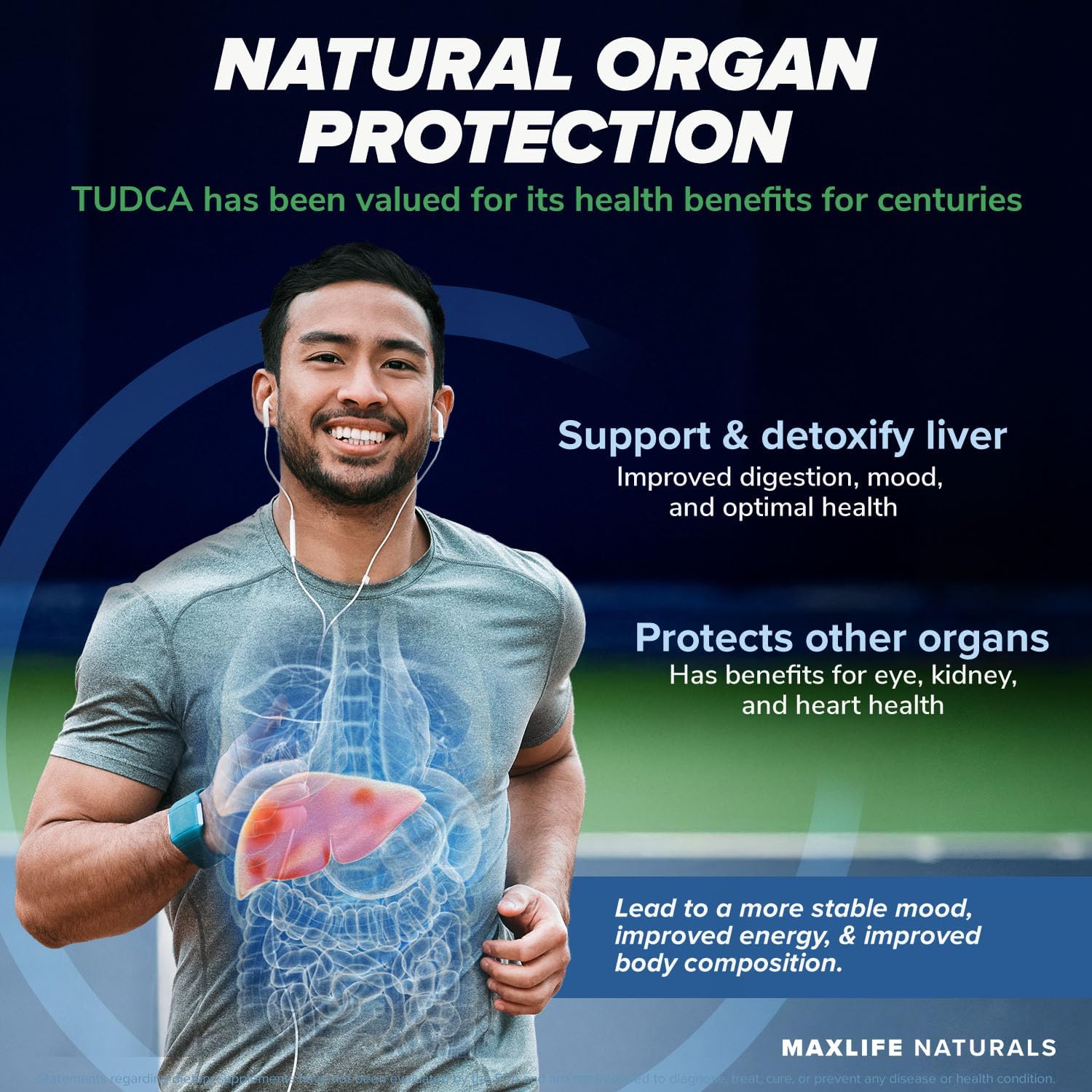 Maxlife Naturals Tudca Liver Tauroursodeoxycholic Acid Bile Salts Gallbladder Support Digestive Balance 60 Caps - Galeri