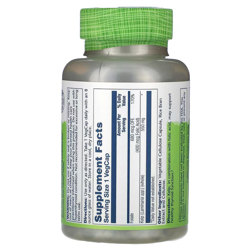 Solaray, True Herbs, Kelp, Yosun tozu 550 mg, 180 Vegetable Caps - Galeri