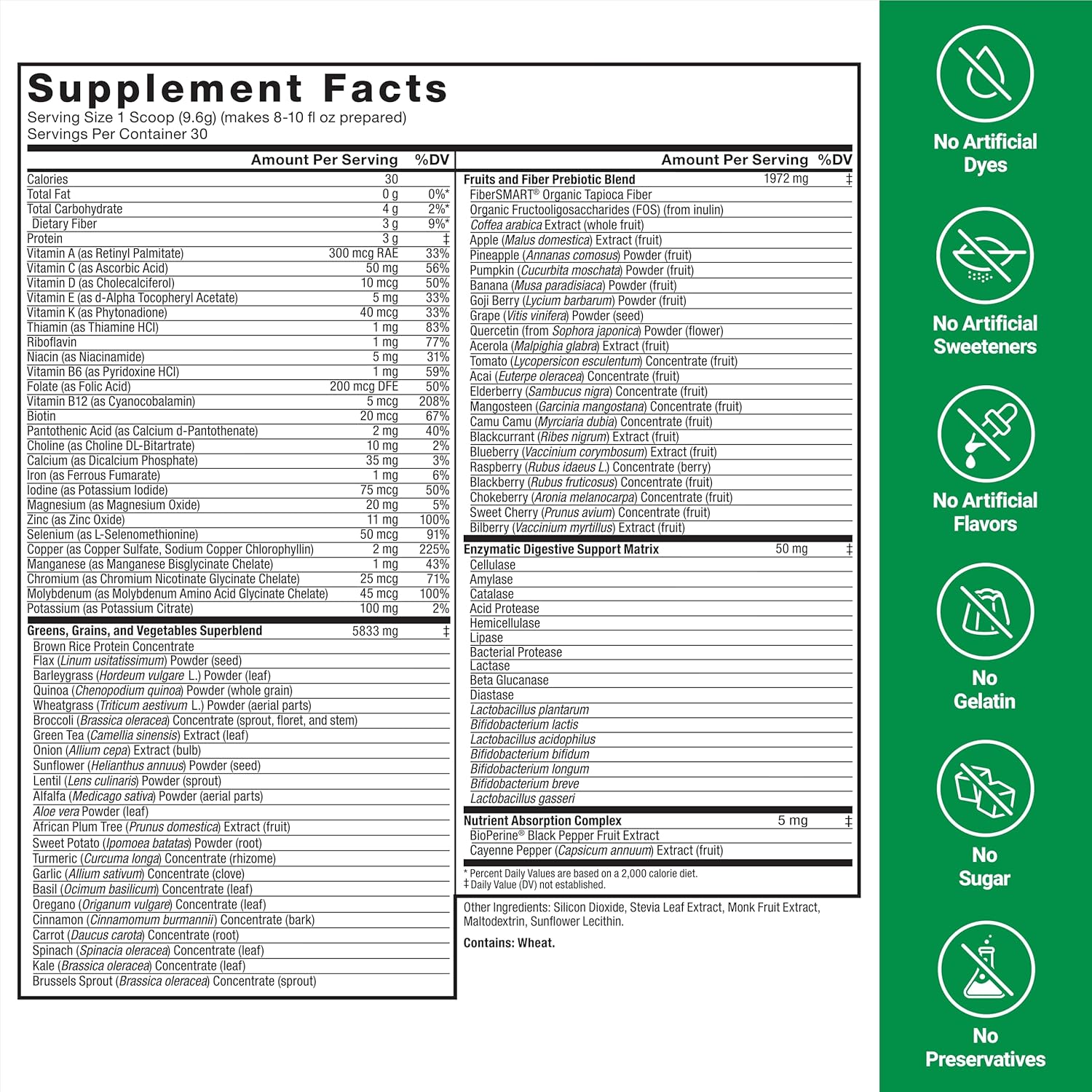 Force Factor Smarter Greens Detox Daily Gut Health Digestion 125 Million CFUs of Probiotics - Galeri