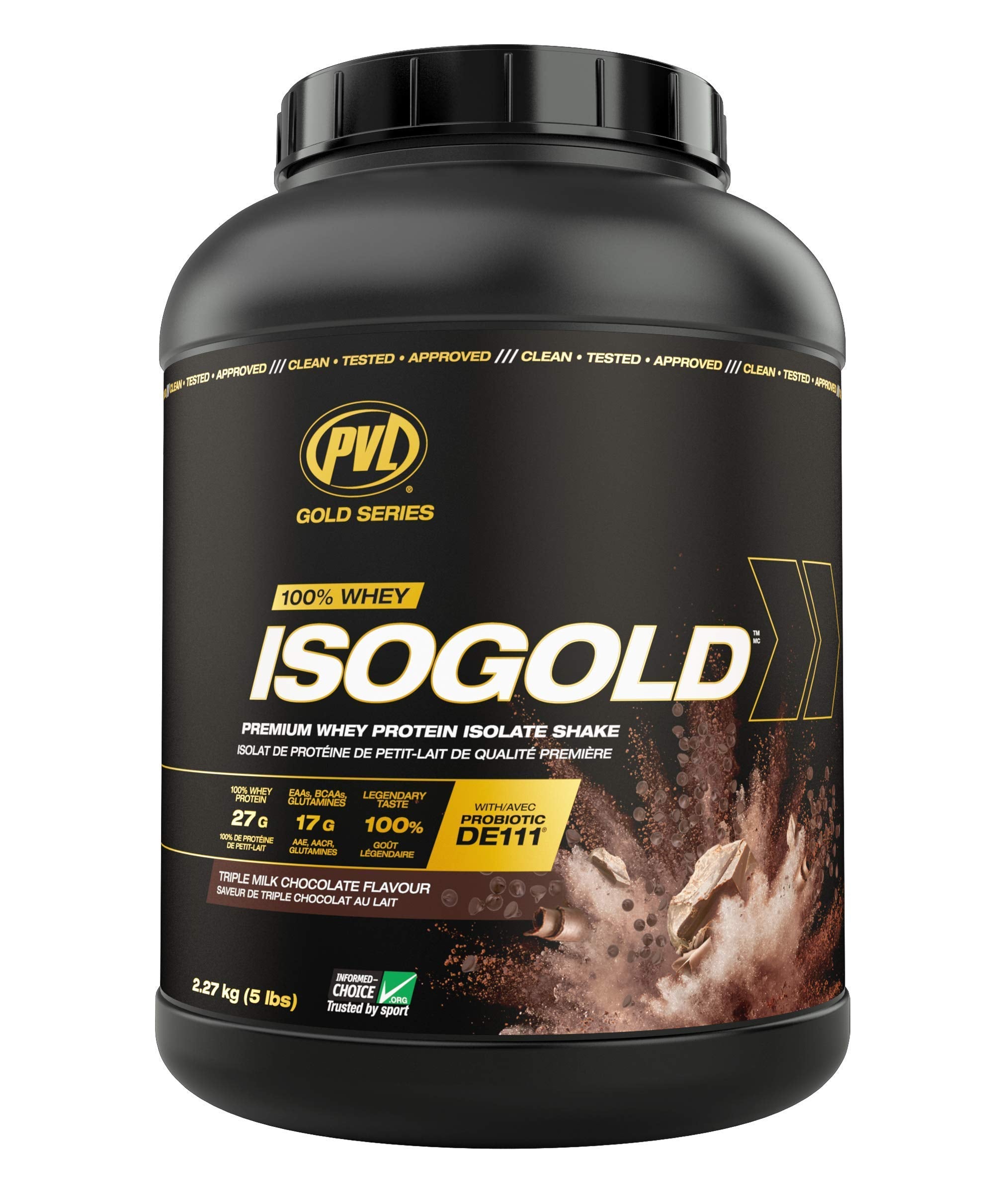PVL ISOGOLD Grass Fed Premium Isolate 100% Whey Protein 2,27 Kg - KANADA PREMIUM