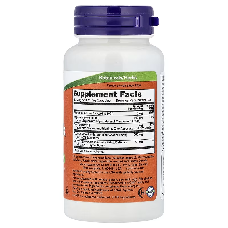 NOW Foods TestoJack LJ100 Longjack Tongkat ali , Zinc , Magnesium , Tribulus 100 60 Veg Caps - Galeri