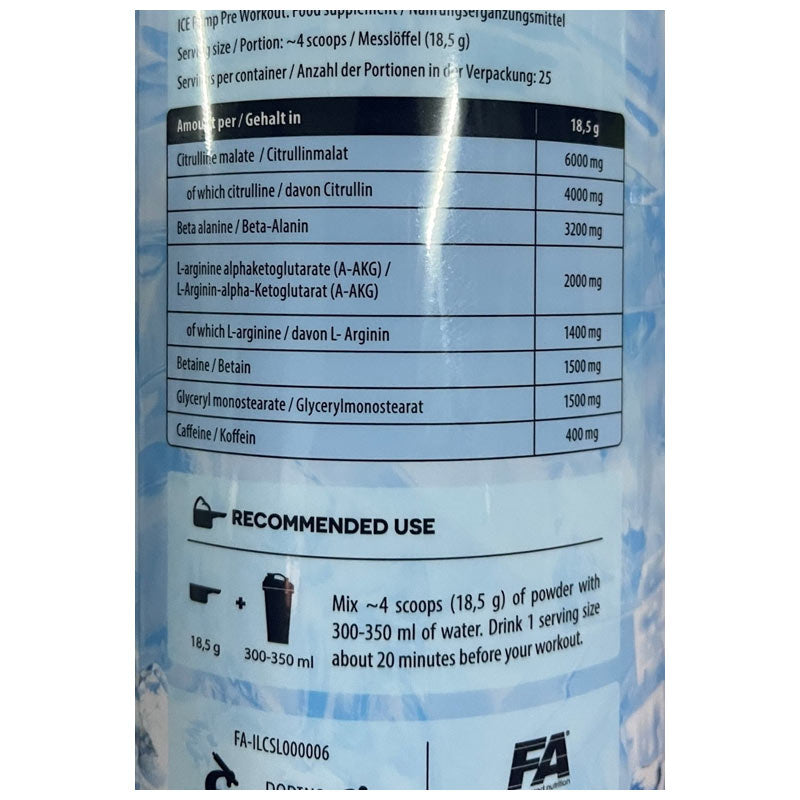 FA ICE Pump Preworkout 463 g - Galeri