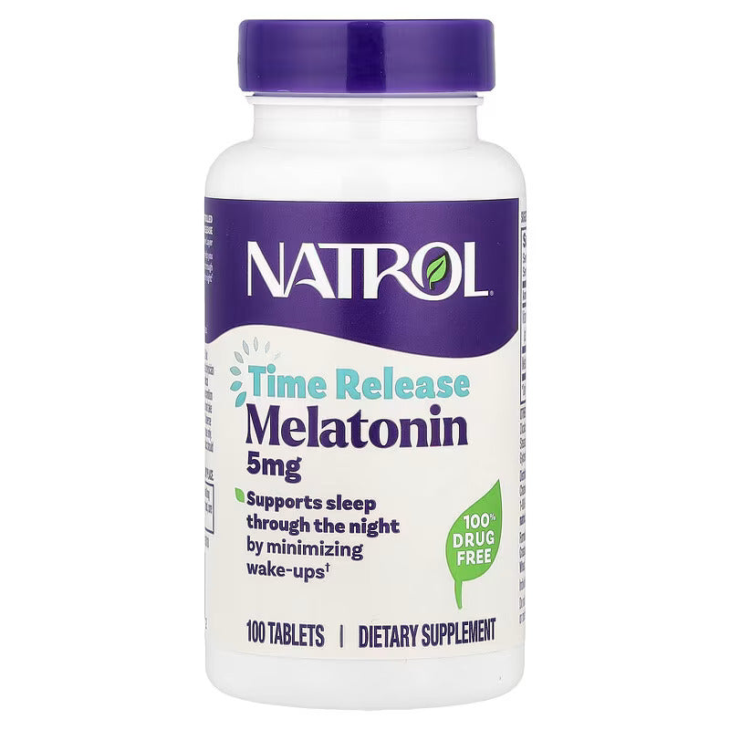 Natrol, Melatonin+B6 Vitamin 5Mg Time Release Sleep Faster 100 Tablet