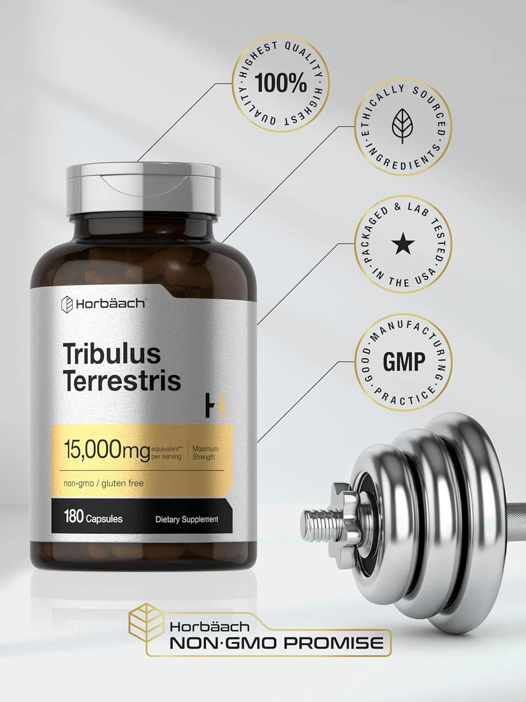 Horbäach Tribulus Terrestris 15000mg per serving | 180 Caps - Galeri